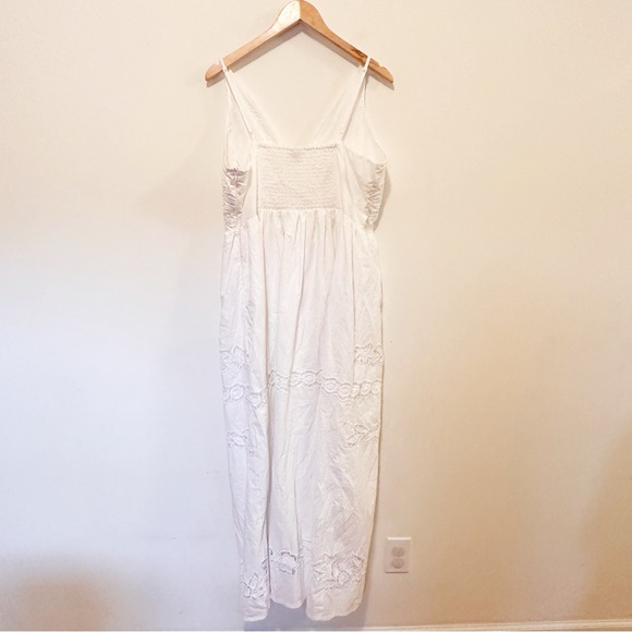 Anthropologie Vineet Bahl Sleeveless V-Neck Floral Cutwork Midi Dress - Picture 12 of 12